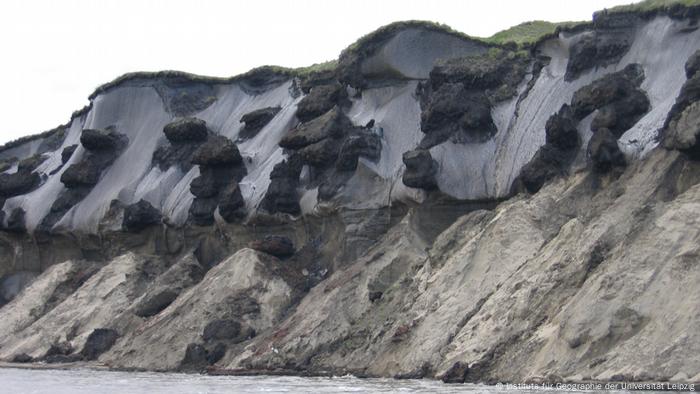Melting of eternal ice in the Lena delta