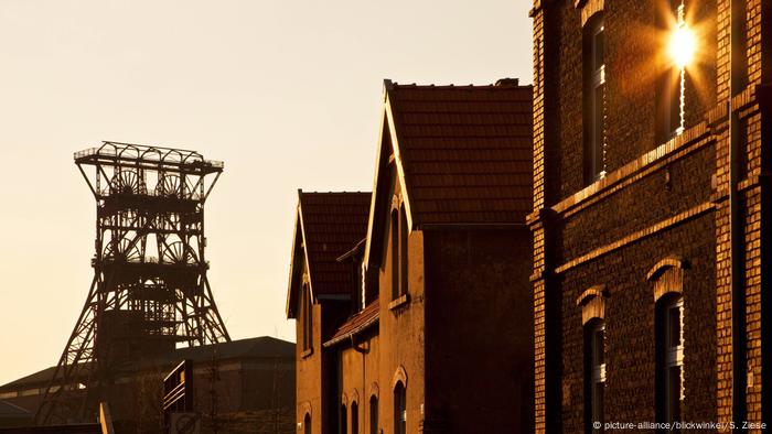 Headframe as a reminder of mining activities in western Germany