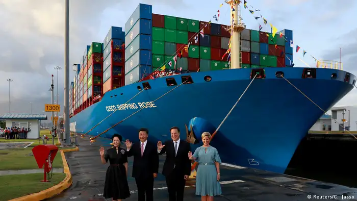Panama Besuch Xi Jinping Cosco Containerschif 