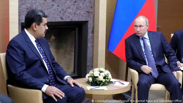 Venezuela's Nicolas Maduro meets with Russia's Vladimir Putin in December 2018