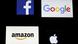 Logos of Facebook, Google, Amazon and Apple Logos of Facebook, Google, Amazon and Apple