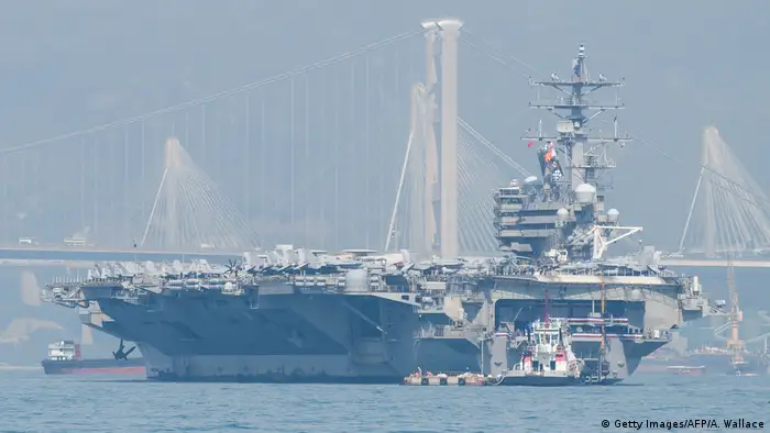 US-Armee Flugzeugträger USS Ronald Reagan in Hongkong (Getty Images/AFP/A. Wallace)