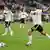 Germany's Michael Ballack, kicks the ball