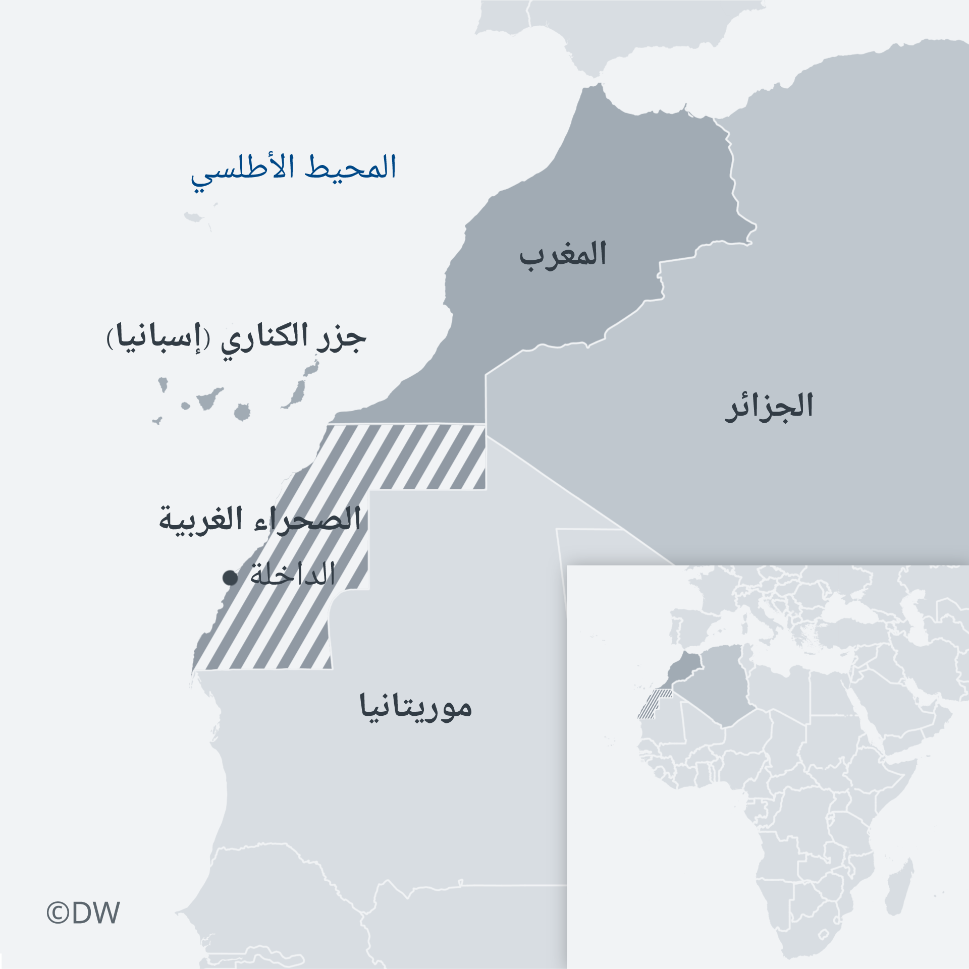Karte Nord-West Afrika AR