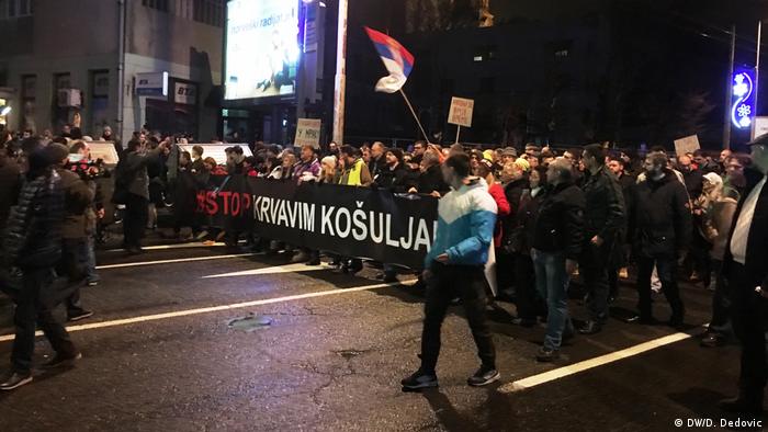 Serbien Proteste in Belgrad