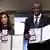 Denis Mukwege and Nadia Murad collect their prize
