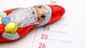 Santa Clause placed on a calendar Santa Clause placed on a calendar