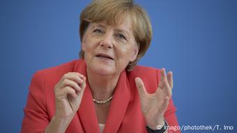 Bundeskanzlerin Angela Merkel vor der Bundespressekonferenz Berlin 31 08 2015