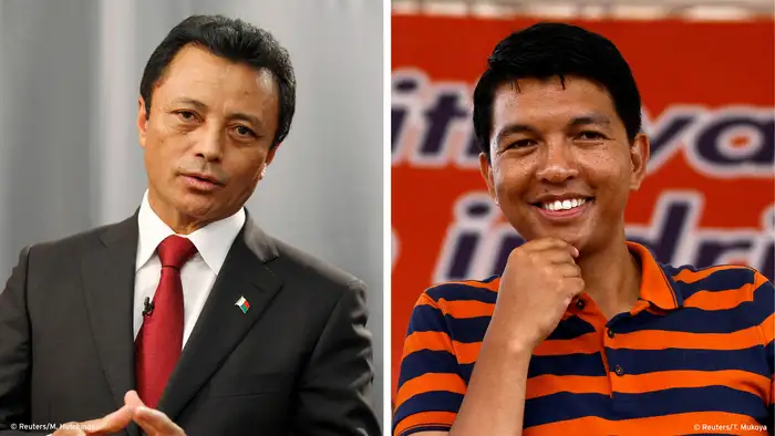 Bildcombo Madagaskar Präsidentschaftskandidaten Marc Ravalomanana und Andry Rajoelina