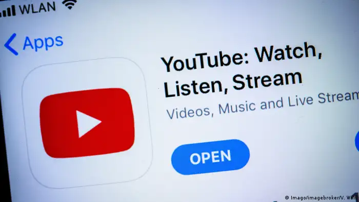 YouTube streaming button