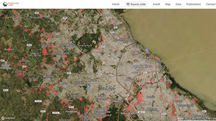 Informelle Siedlungen Südamerika Argentinien Buenos Aires (2018 DigitalGlobe, Inc.)