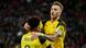 Marco Reus e Jadon Sancho comemoram gol do Dortmund em partida contra o Bayer Leverkusen, em setembro de 2018 Marco Reus e Jadon Sancho comemoram gol do Dortmund em partida contra o Bayer Leverkusen, em setembro de 2018