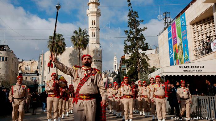 Palestinian band performs in Bethlehem (Getty Images/AFP/H. Bader)
