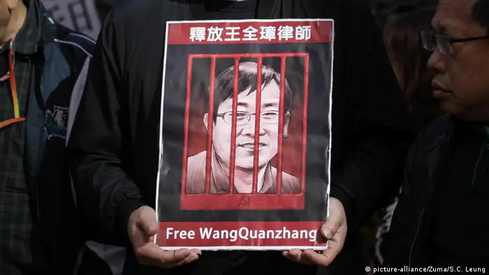 Wang Quanzhang Prozess Protest Menschenrechtsanwalt Prozess