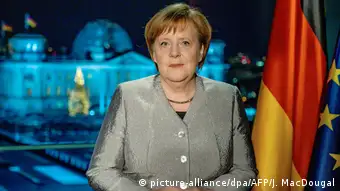 Deutschland - Neujahrsansprache Bundeskanzlerin Angela Merkel ***ACHTUNG SPERRFRIST