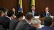 Brazil's President Jair Bolsonaro attends a meeting with all his ministers at the Planalto Palace in Brasilia. Brazil's President Jair Bolsonaro attends a meeting with all his ministers at the Planalto Palace in Brasilia.