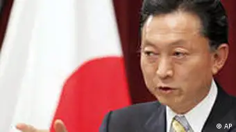 Japan Ministerpräsident Yukio Hatoyama Pressekonferenz in Tokio
