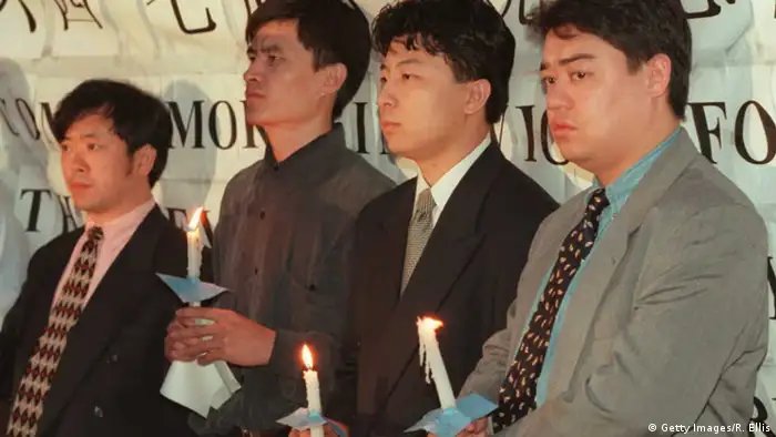 China - Studentenvertreter: Liu Gang, Zhou Fengsuo, Chen Tong und Wuer Kaixi