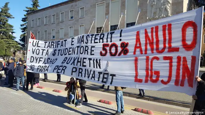 Proteste Tirana Studenten