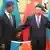 O presidente zambiano, Edgar Lungu, com o presidente chinês, Xi Jinping