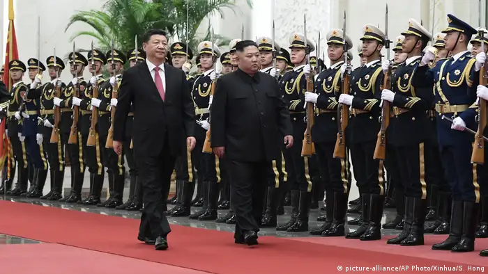 China Peking Xi Jinping und Kim Jong Un