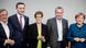 Politicians of Germany's CDU party: Armin Laschet, Paul Ziemiak, Annegret Kramp-Karrenbauer, Manfred Weber, and Angela Merkel (l. to r.) Politicians of Germany's CDU party: Armin Laschet, Paul Ziemiak, Annegret Kramp-Karrenbauer, Manfred Weber, and Angela Merkel (l. to r.)