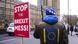 An anti-Brexit protester outside the Houses of Parliament An anti-Brexit protester outside the Houses of Parliament