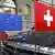 Schweiz Limousine mit EU und Schweizer Fahne