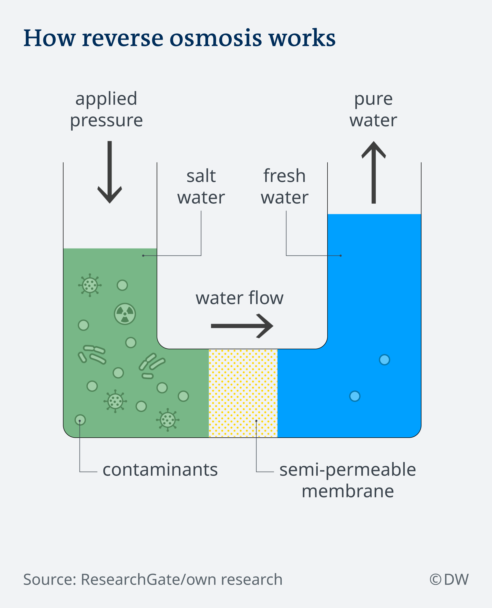 The desalination of Sea Water by Reverse Osmosis