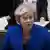 A primeira-ministra britânica, Theresa May, durante os debates no Parlamento britânico antes de um voto de desconfiança contra seu governo