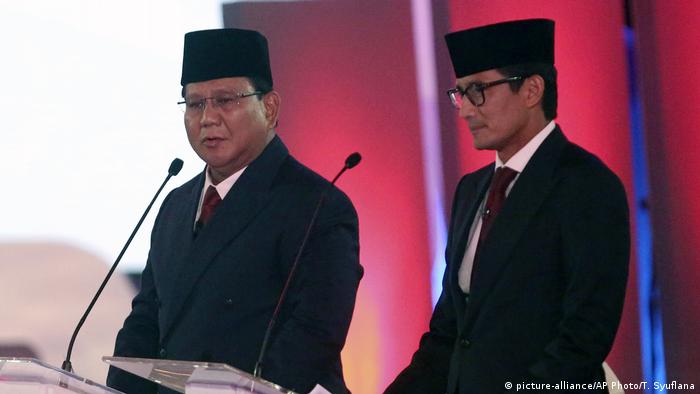 Indonesien Präsidentschaftsdebatte vor den Wahlen