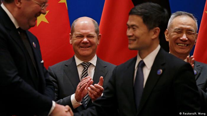 China Olaf Scholz, deutscher Finanzminister | mit Liu He