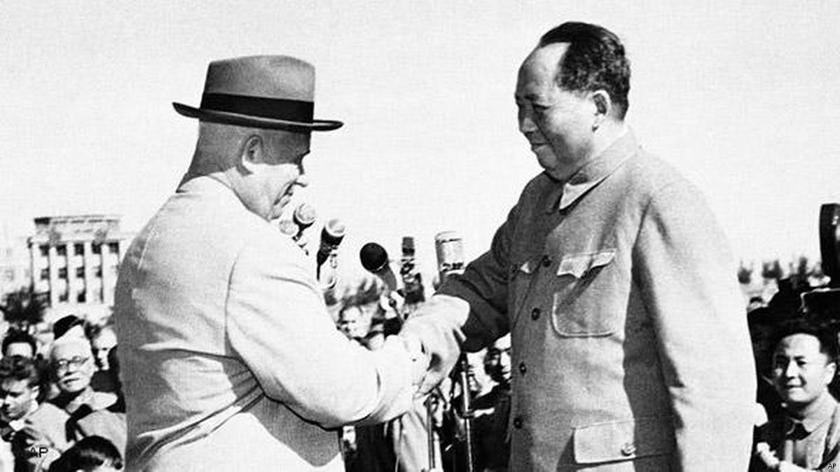 China Flash-Galerie 60 Jahre Volksrepublik 1959 Mao Zedong und Nikita Chruschtschow 1959年9月30日,毛泽东在北京与赫鲁晓夫会面