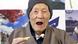 Masazo Nonaka eating his favorite cake and smiling Masazo Nonaka eating his favorite cake and smiling