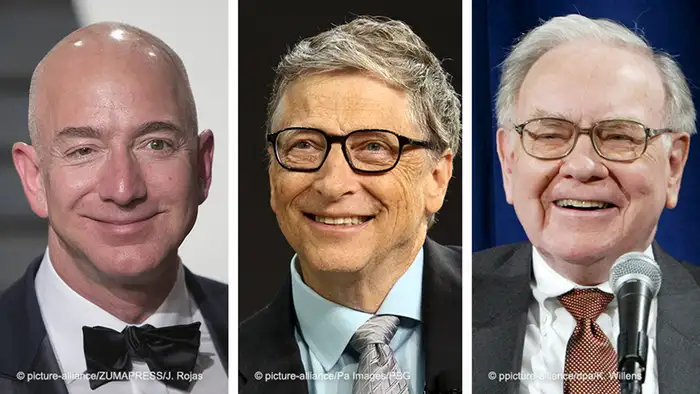 Kombibild - Jeff Bezos, Bill Gates & Warren Buffet