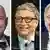 Kombibild - Jeff Bezos, Bill Gates & Warren Buffet