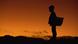 Silhouette of a boy in China Silhouette of a boy in China