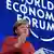 Angela Merkel speaks at the stage of the WEF in Davos