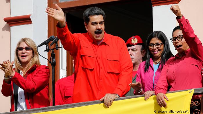 Venezuela Nicolas Maduro in Caracas (picture-alliance/dpa/A. Cubillos)