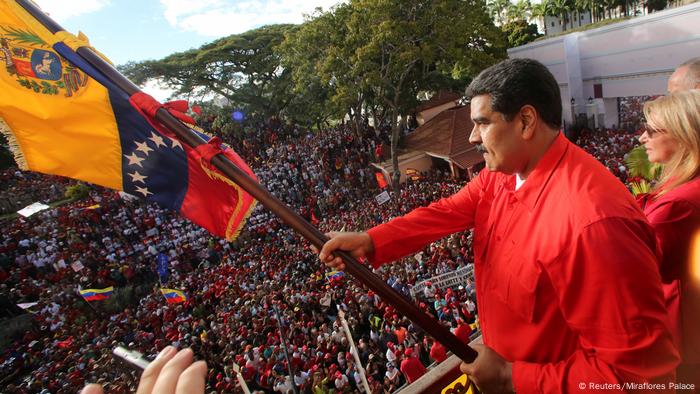  Nicolás Maduro en una manifestación en Caracas.