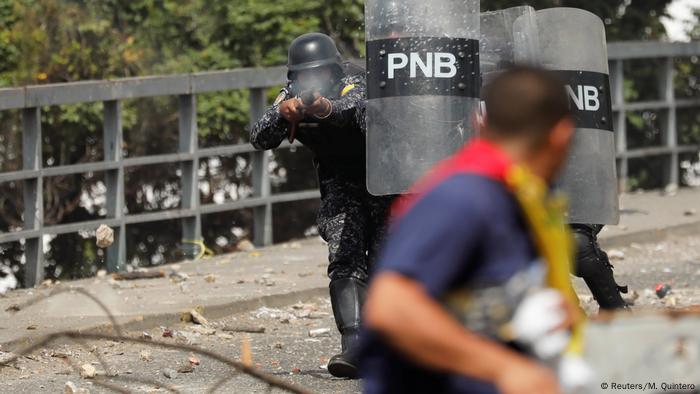 Protestas y represión policial en Caracas. (23.01.2019).