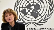 05.02.2018 +++ Agnes Callamard, the UN special rapporteur on extrajudicial killings, speaks during a press conference in San Salvador on February 5, 2018.
Callamard, the UN special rapporteur on extrajudicial killings, stated Monday that she had found a behavior pattern in El Salvador indicating that members of the police or the army are carrying out extrajudicial killings. / AFP PHOTO / MARVIN RECINOS (Photo credit should read MARVIN RECINOS/AFP/Getty Images)