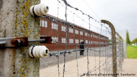 Barbed wire around Neuengamme campsite