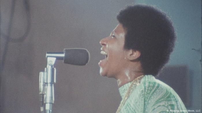 Soul singer Aretha Franklin in the film Amazing Grace (Amazing Grace Movie, LLC)