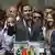 Autoproclamado presidente venezuelano Juan Guaidó fala em público