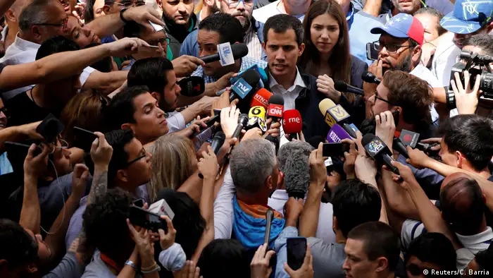 Venezolanischer Oppositionsführer und selbsternannter Interimspräsident Juan Guaido in Caracas, Venezuela