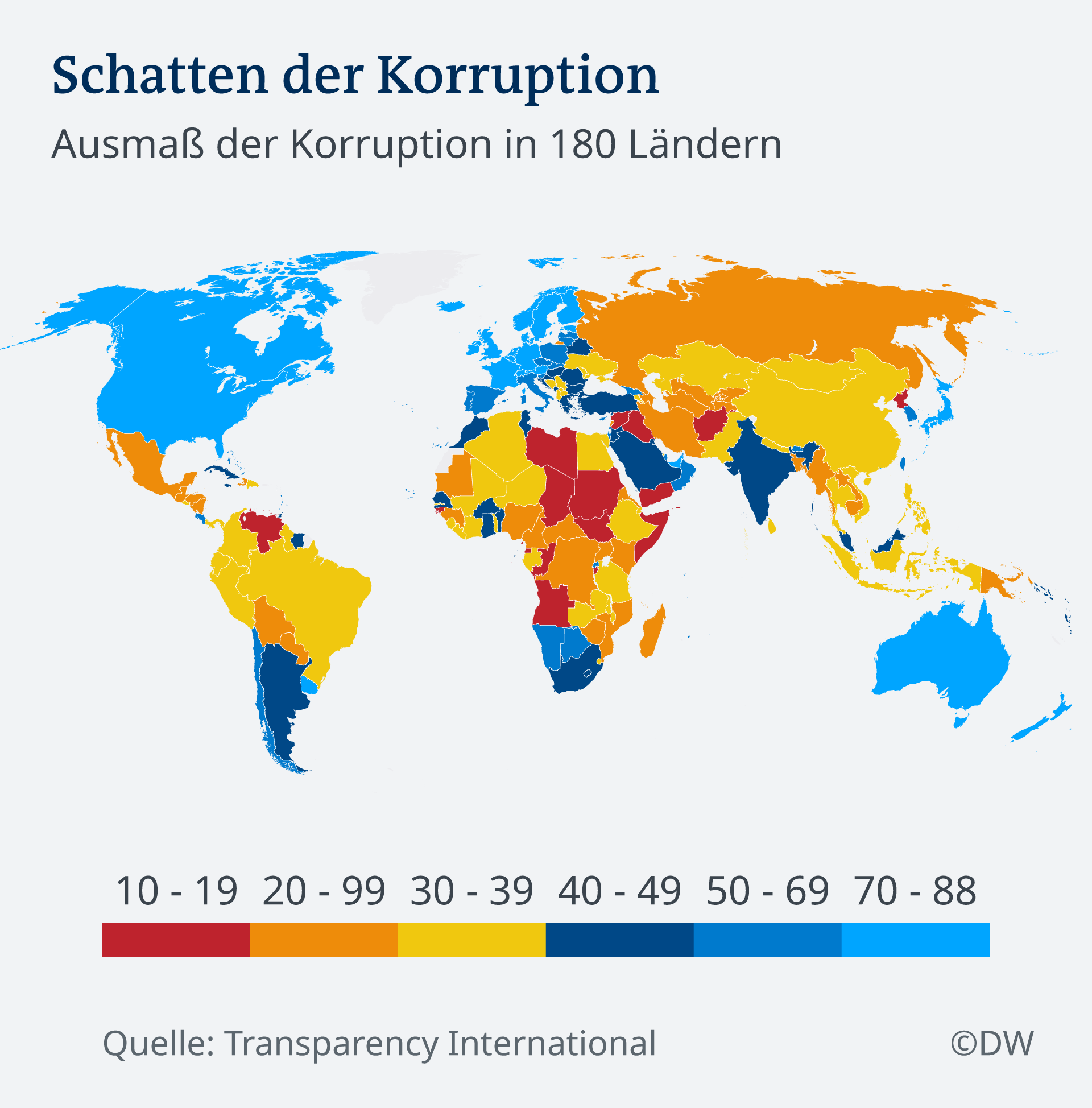 Korruptionsindex: USA Verliert, Deutschland Stagniert | Welt | DW | 29. ...