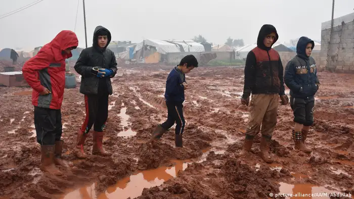 Syrien Idlib Flüchtlinge im Winter