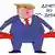 Карикатура Сергея Елкина: Дональд Трамп выворачивает карманы и говорит "Денег нет, но я держусь".