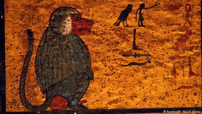 Zeichnung eines Pavians in der Grabkammer Tutanchamuns